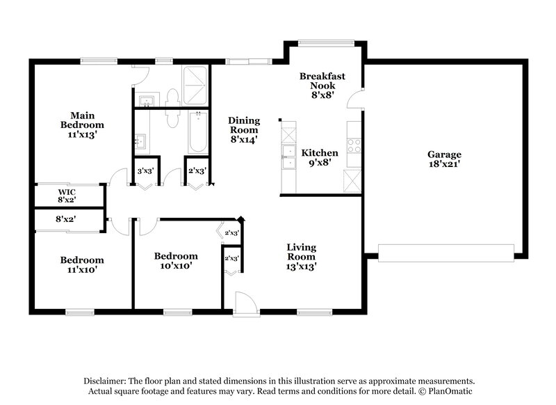 1,820/Mo, 8144 N 32nd Ave Phoenix, AZ 85051 Floor Plan View