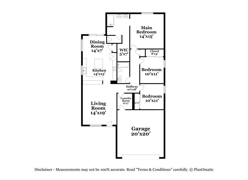 2,145/Mo, 7325 W Magnolia St Phoenix, AZ 85043 Floor Plan View