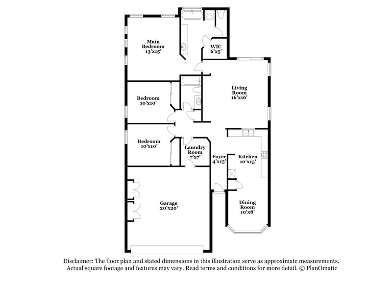 1,565/Mo, 18651 N Madison Road Maricopa, AZ 85139 Floor Plan View