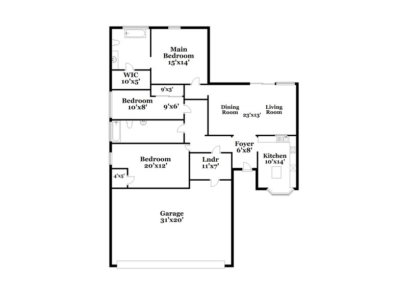 2,085/Mo, 10314 W Pioneer St Tolleson, AZ 85353 Floor Plan View