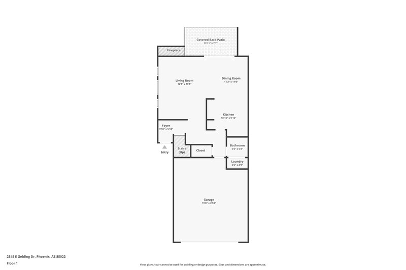 2,060/Mo, 2345 E Gelding Dr Phoenix, AZ 85022 Floor Plan View