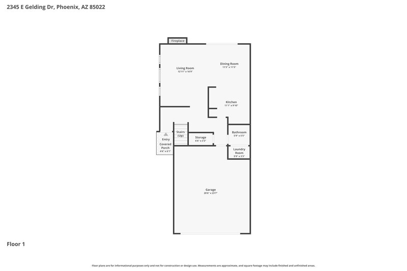 2,080/Mo, 2345 E Gelding Dr Phoenix, AZ 85022 Floor Plan View