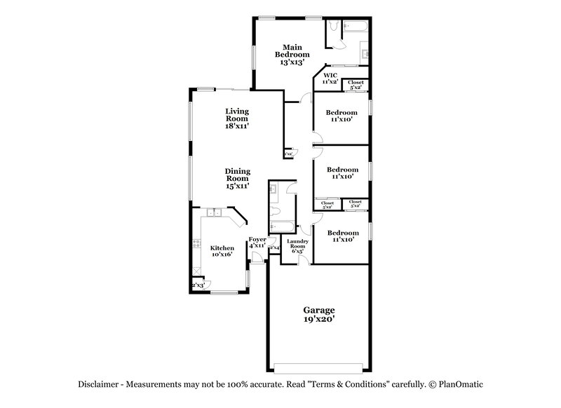 2,370/Mo, 5743 E Flossmoor Cir Mesa, AZ 85206 Floor Plan View