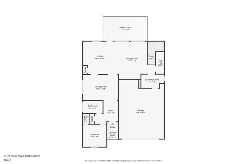 2,595/Mo, 3447 E Powell Way Gilbert, AZ 85298 Floor Plan View