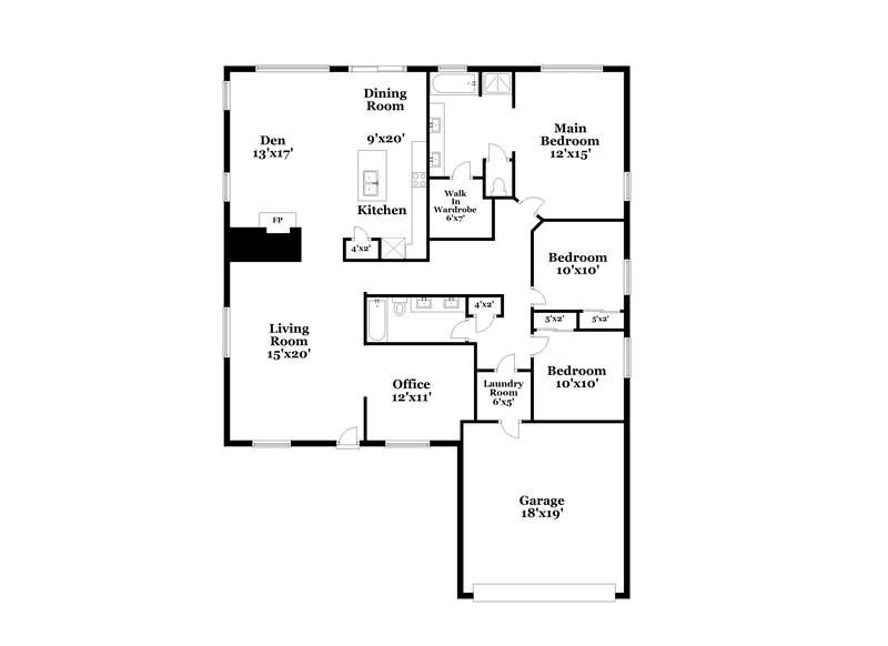 2,465/Mo, 3026 W Rapalo Rd Phoenix, AZ 85086 Floor Plan View