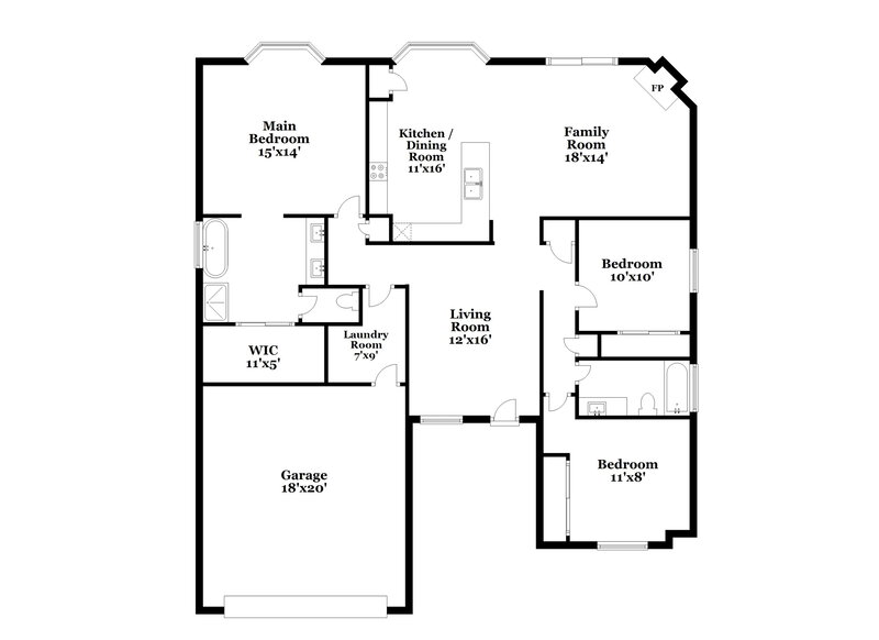 2,530/Mo, 1815 E Ironwood Dr Chandler, AZ 85225 Floor Plan View