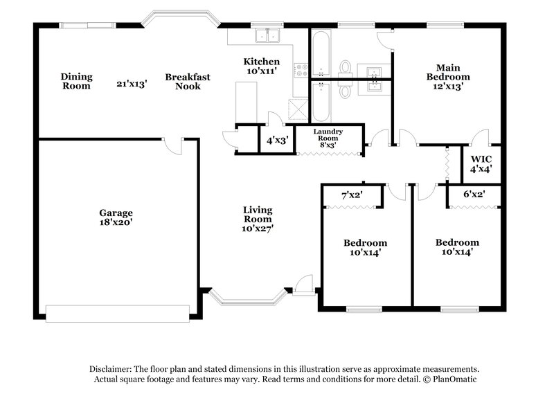 2,260/Mo, 1320 N 61st Pl Mesa, AZ 85205 Floor Plan View