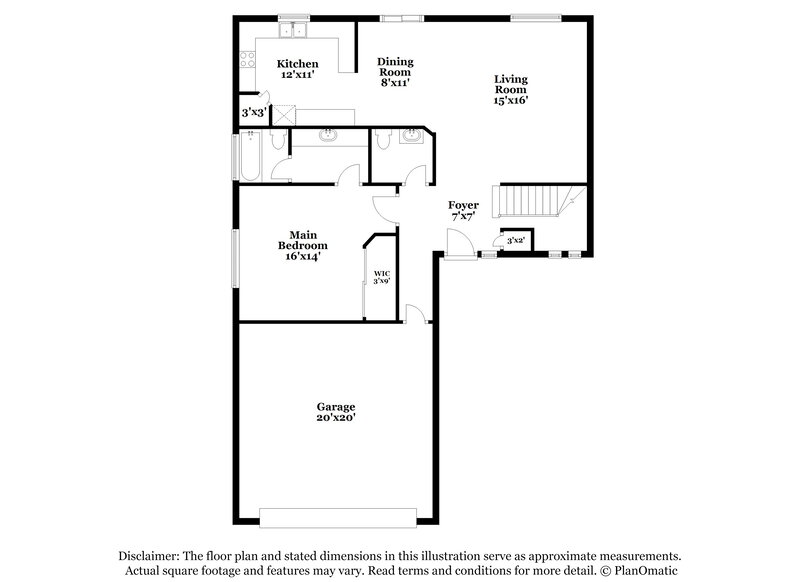 2,245/Mo, 12409 W Corrine Dr El Mirage, AZ 85335 Floor Plan View 2