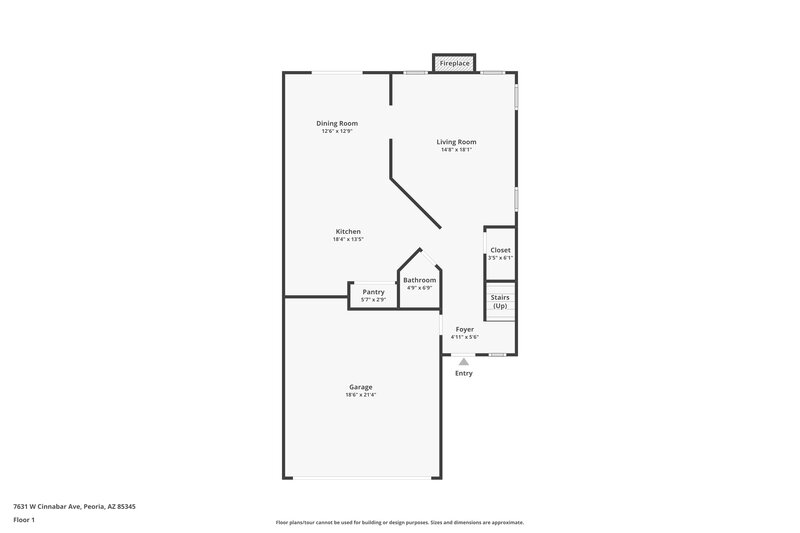 1,920/Mo, 7631 W Cinnabar Ave Peoria, AZ 85345 Floor Plan View