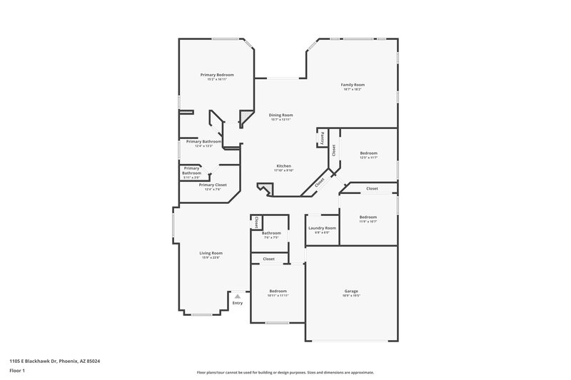 2,535/Mo, 1105 E Blackhawk Dr Phoenix, AZ 85024 Floor Plan View