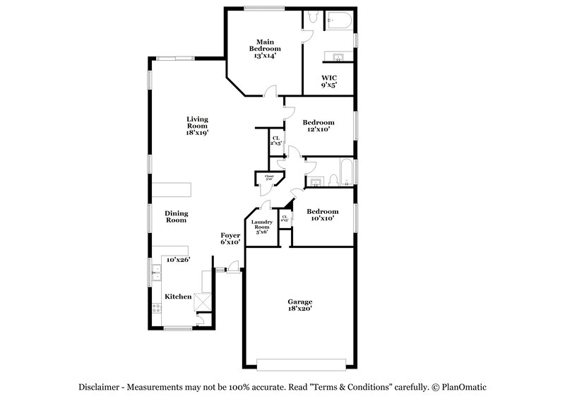 2,125/Mo, 4336 W Maldonado Rd Laveen, AZ 85339 Floor Plan View