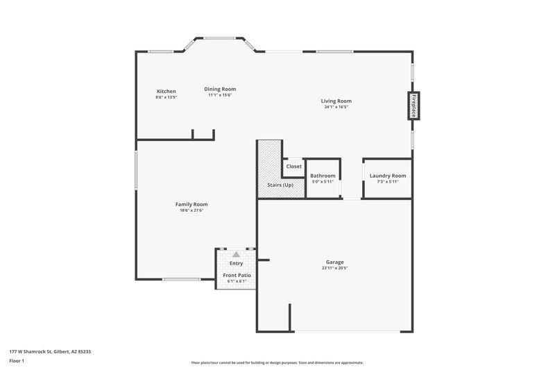 2,650/Mo, 177 W Shamrock St Gilbert, AZ 85233 Floor Plan View