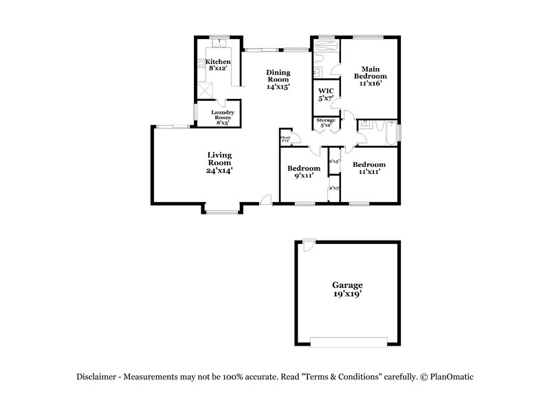 2,295/Mo, 1237 E Wickieup Ln Phoenix, AZ 85024 Floor Plan View