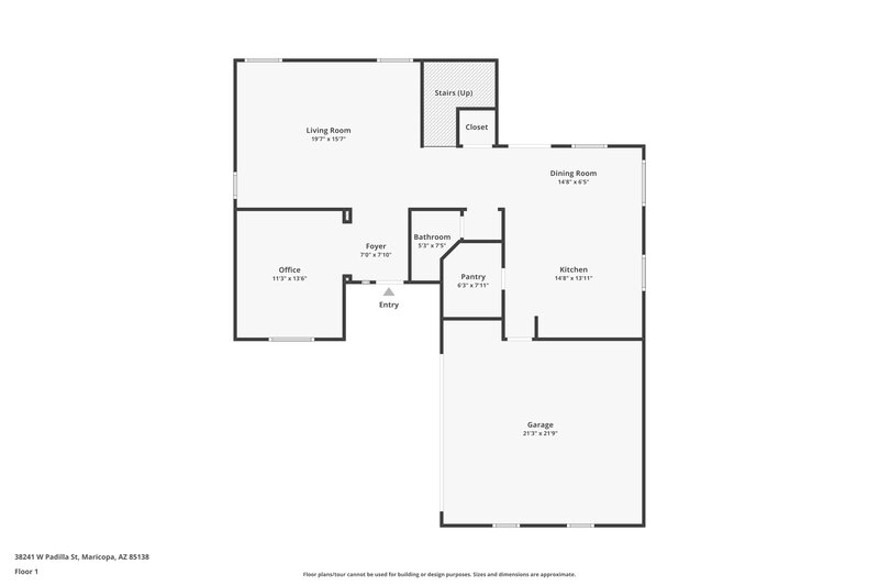 1,990/Mo, 38241 W Padilla St Maricopa, AZ 85138 Floor Plan View