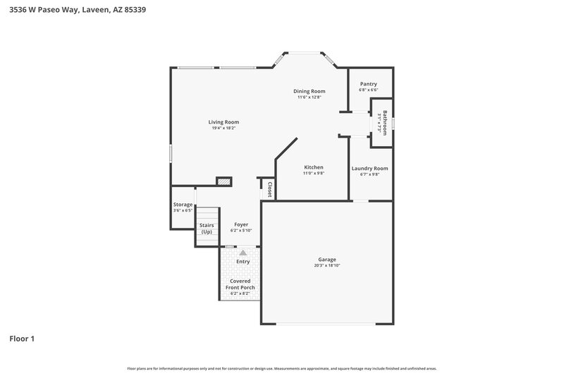 2,385/Mo, 3536 W Paseo Way Laveen, AZ 85339 Floor Plan View