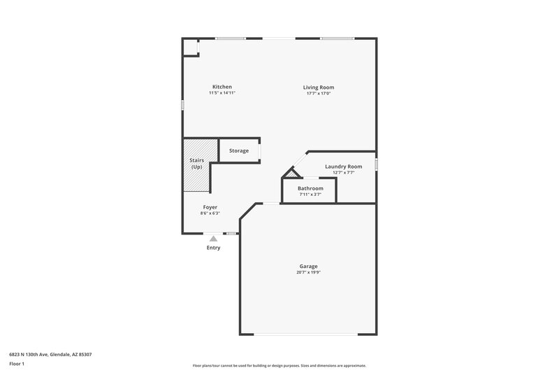1,895/Mo, 6823 N 130th Ave Glendale, AZ 85307 Floor Plan View
