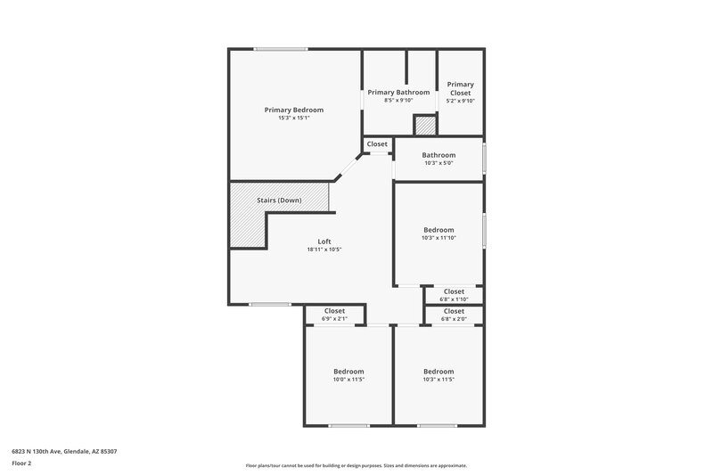 1,895/Mo, 6823 N 130th Ave Glendale, AZ 85307 Floor Plan View 2
