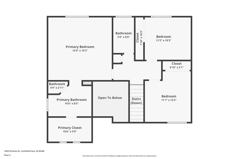 1,935/Mo, 13833 W Keim Dr Litchfield Park, AZ 85340 Floor Plan View 2