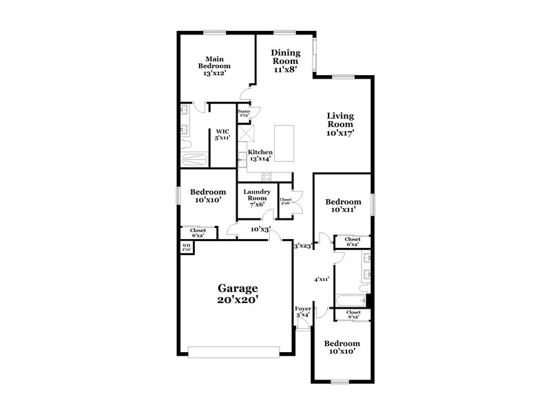 2,255/Mo, 8828 S 41st Dr Laveen, AZ 85339 Floor Plan View