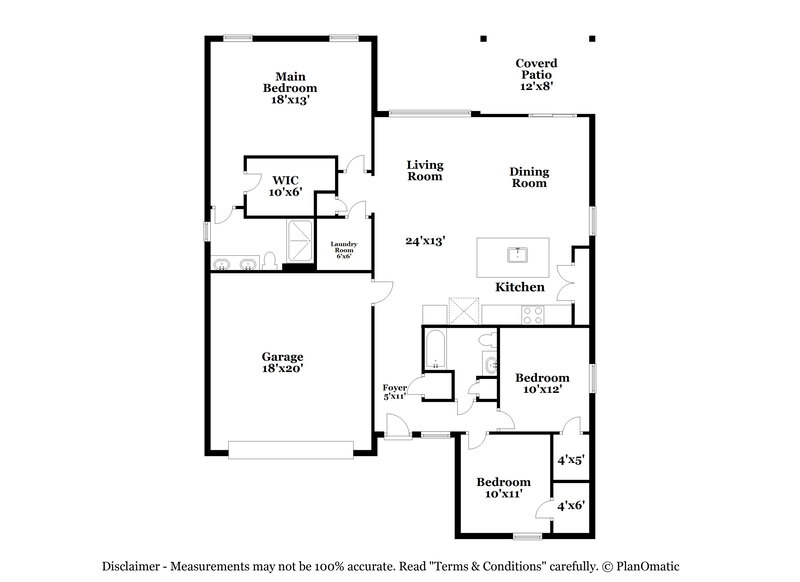 2,520/Mo, 16574 W Sierra St Surprise, AZ 85388 Floor Plan View