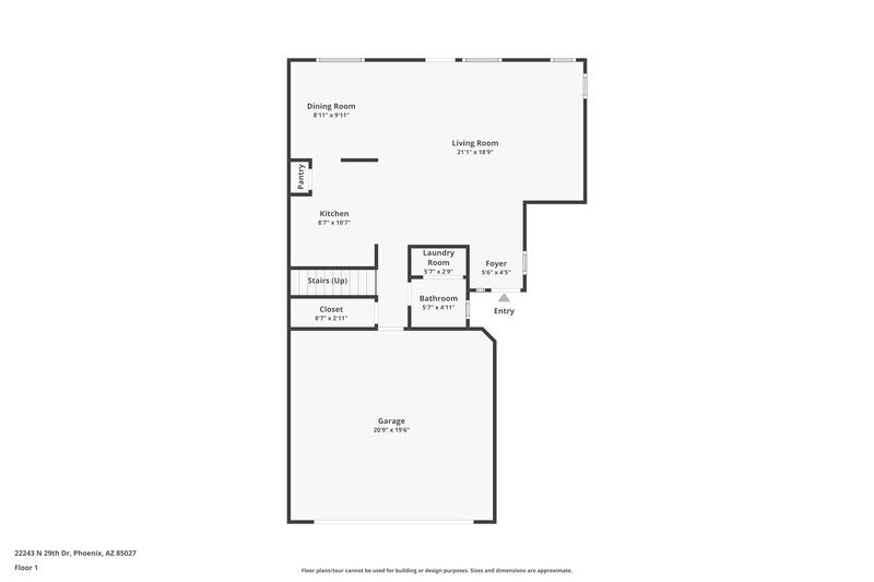 1,975/Mo, 22243 N 29th Dr Phoenix, AZ 85027 Floor Plan View