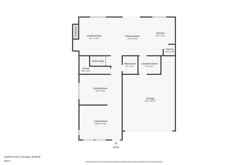 1,995/Mo, 24236 W Lasso Ln Buckeye, AZ 85326 Floor Plan View