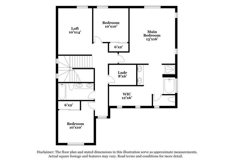 2,310/Mo, 7332 W Preston Ln Phoenix, AZ 85043 Floor Plan View 2