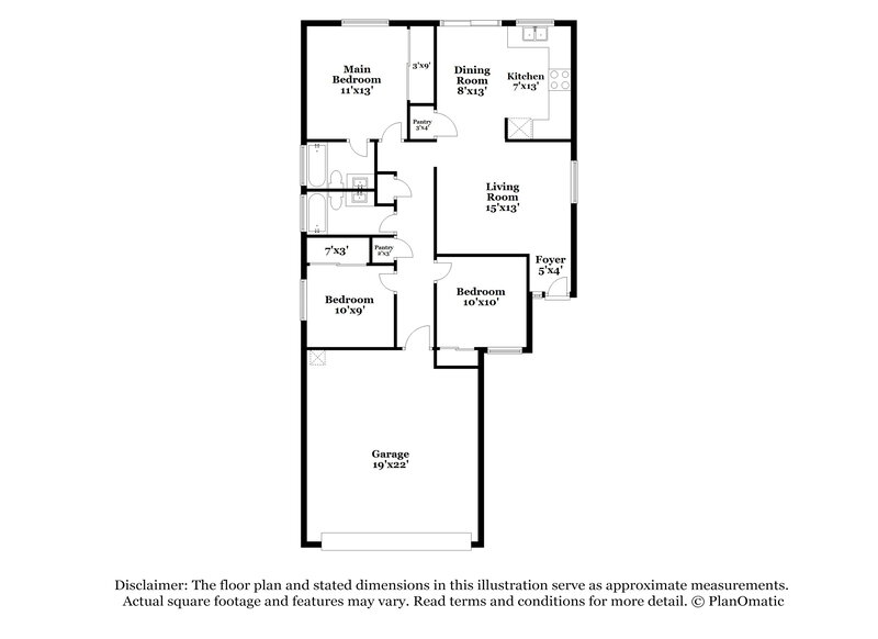 1,820/Mo, 16526 N 157th Ave Surprise, AZ 85374 Floor Plan View