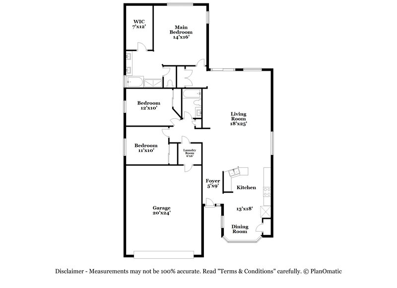 2,250/Mo, 136 S 108th Ave Avondale, AZ 85323 Floor Plan View