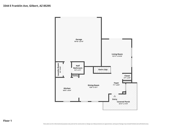 2,305/Mo, 3344 E Franklin Ave Gilbert, AZ 85295 Floor Plan View