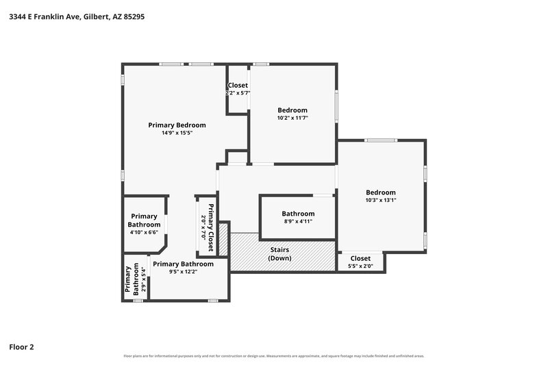 2,305/Mo, 3344 E Franklin Ave Gilbert, AZ 85295 Floor Plan View 2