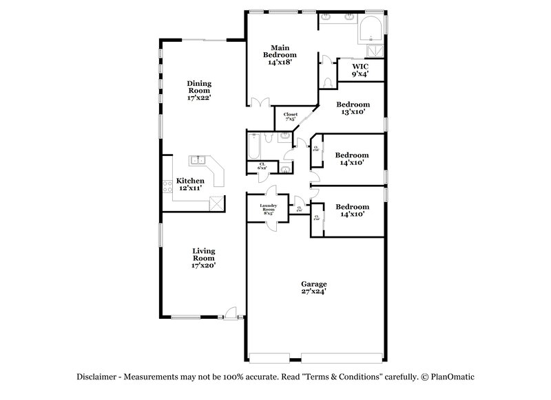 2,445/Mo, 22110 N 104th Ln Peoria, AZ 85383 Floor Plan View