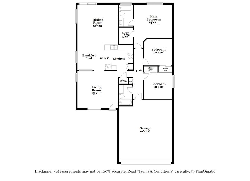 1,865/Mo, 8501 W Pierson St Phoenix, AZ 85037 Floor Plan View