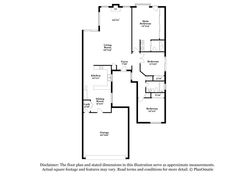 2,215/Mo, 7535 W Sequoia Dr Glendale, AZ 85308 Floor Plan View