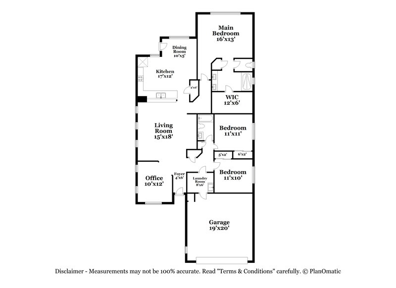 2,195/Mo, 7110 W Superior Ave Phoenix, AZ 85043 Floor Plan View