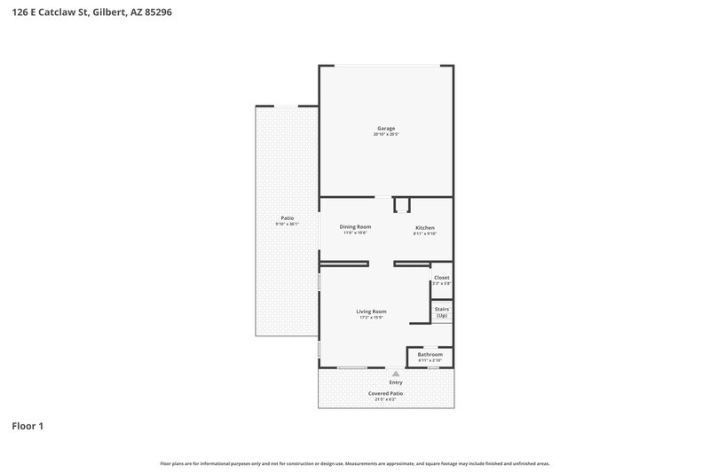 2,205/Mo, 126 E Catclaw St Gilbert, AZ 85296 Floor Plan View