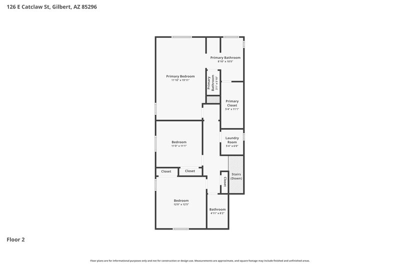 2,205/Mo, 126 E Catclaw St Gilbert, AZ 85296 Floor Plan View 2