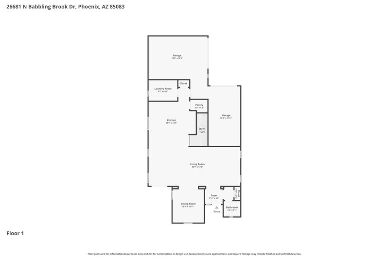 2,435/Mo, 26681 N Babbling Brook Dr Phoenix, AZ 85083 Floor Plan View