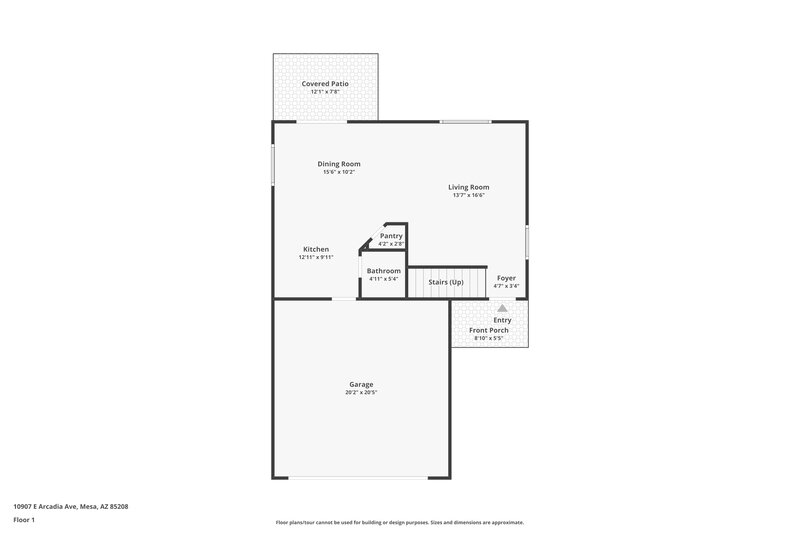 2,120/Mo, 10907 E Arcadia Ave Mesa, AZ 85208 Floor Plan View
