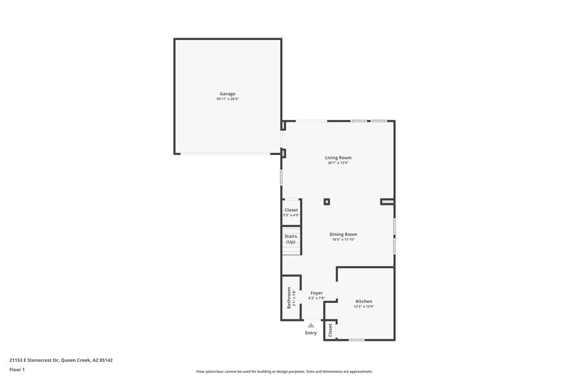 2,400/Mo, 21153 E Stonecrest Dr Queen Creek, AZ 85142 Floor Plan View