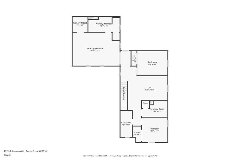 2,400/Mo, 21153 E Stonecrest Dr Queen Creek, AZ 85142 Floor Plan View 2