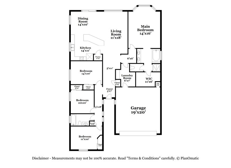 2,135/Mo, 9127 W Elwood St Tolleson, AZ 85353 Floor Plan View