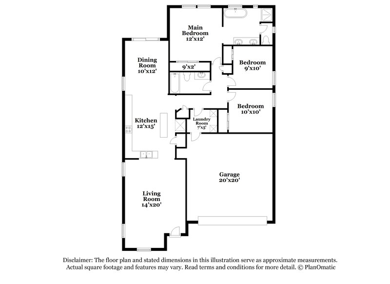 2,025/Mo, 22888 S 218th St Queen Creek, AZ 85142 Floor Plan View