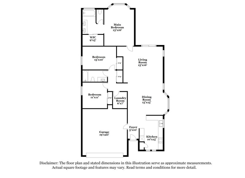 2,005/Mo, 884 S 242Nd Dr Buckeye, AZ 85326 Floor Plan View