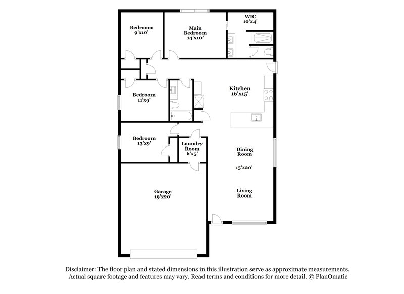 2,030/Mo, 3846 W Tamarisk Ave Phoenix, AZ 85041 Floor Plan View