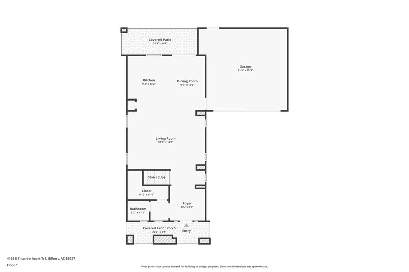 2,360/Mo, 4165 E Thunderheart Trl Gilbert, AZ 85297 Floor Plan View