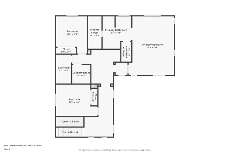 2,360/Mo, 4165 E Thunderheart Trl Gilbert, AZ 85297 Floor Plan View 2