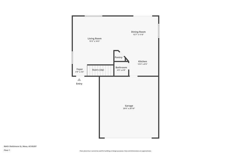 2,270/Mo, 9645 E Baltimore St Mesa, AZ 85207 Floor Plan View