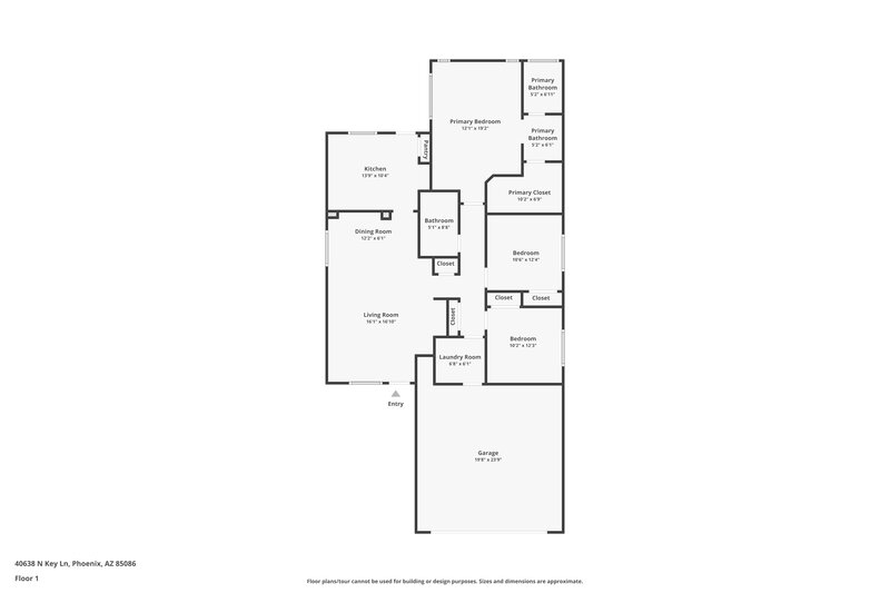 2,215/Mo, 40638 N Key Ln Anthem, AZ 85086 Floor Plan View