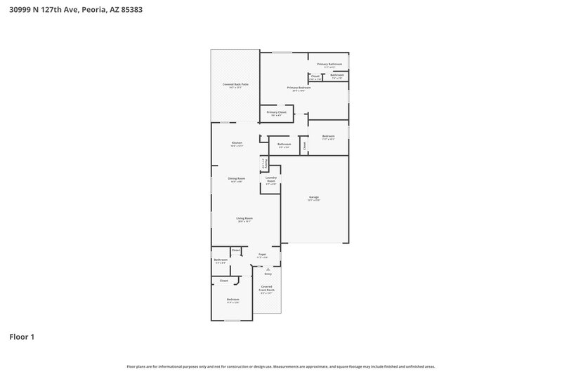 2,145/Mo, 30999 N 127th Ave Peoria, AZ 85383 Floor Plan View